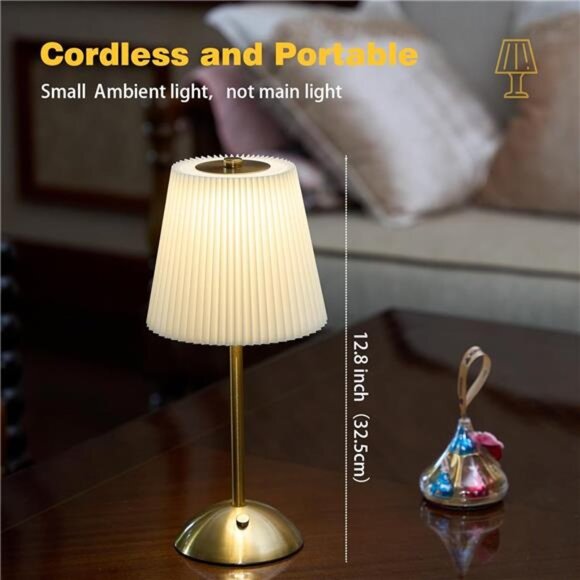 Cordless rechargeable table lamp portable touch dimmable LED bedside light - Picture 2 of 7
